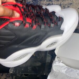 Reebok Men's Black, Red, and White Sneakers